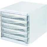 helit module de classement "the wave", 5 tiroirs, blanc/