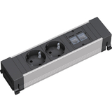 BACHMANN bloc multiprise power Frame, 2 prises, 2 Cat.5e