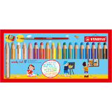 STABILO crayon multi-talents woody 3 en 1, tui carton de 18
