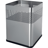 helit corbeille  papier en acier "the dot", 18 L, argent