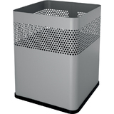 helit corbeille  papier en acier "the dot", 18 L,gris moyen