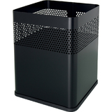 helit corbeille  papier en acier "the dot", 18 L, noir