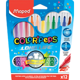 Maped feutre COLOR'PEPS long LIFE, tui carton de 12