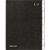 PAGNA trieur, format A4, 7 compartiments, 1 - 7, noir