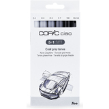 COPIC kit de marqueurs ciao 5+1, couleurs grises