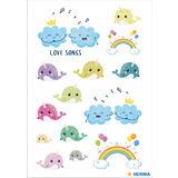 HERMA sticker DECOR "Love Songs", paillet