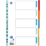 Oxford intercalaires en carton, uni, format A4, couleur, 5