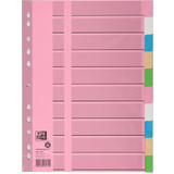 Oxford intercalaires en carton, uni, A4, couleur, 10 touches