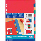 Oxford intercalaires en carte lustre, uni, A4, 12 touches