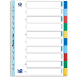 Oxford intercalaires en plastique, uni, onglets colors