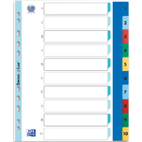 Oxford intercalaire en plastique, A4+, color, 10 pices