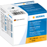 HERMA etiquette d'adresse, 70 x 38 mm, en continu, blanc