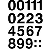 HERMA stickers chiffres 0-9, film noir, hauteur: 33 mm