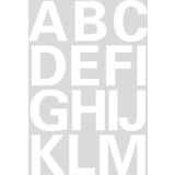 HERMA lettres adhsives A-Z, film blanc, 25 mm de hauteur,