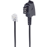 shiverpeaks basic-s Telefonkabel, schwarz, 3,0 m