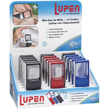 WEDO loupe rectangulaire avec lampe LED, prsentoir de 15