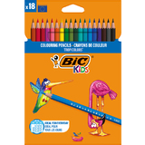 BIC kids Crayons de couleur tropicolors , tui carton de 18
