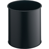 DURABLE corbeille METALL, rond, 15 litres, noir