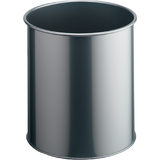 DURABLE corbeille METALL, rond, 15 litres, argent mtallique