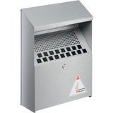 DURABLE cendrier mural en mtal, 4 litres, argent mtallique