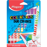 Maped feutre double pointe DUO COLOR'PEPS, tui de 10