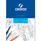 CANSON bloc calque transparent, 25 feuilles, 90/95 g/m2, A4