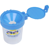 Lufer gobelet pour pinceaux, gobelet transparent, couvercle