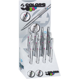 WEDO stylo  bille 4 couleurs, rtractable, prsentoir