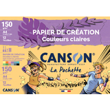 CANSON papier de couleur, A4, 150 g/m2, couleurs claires