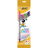 BIC stylo  bille Cristal Fun, sachet de 4