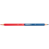 Kores crayons de couleur TWIN, triangulaire, bleu / rouge