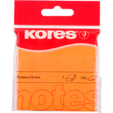 Kores note adhsive "NEON", 75 x 75 mm, uni, orange fluo