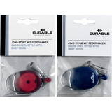 DURABLE porte-badge avec enrouleur, oval, rouge/transparent