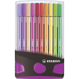 STABILO stylo feutre pen 68, colorparade de 20, gris/rose