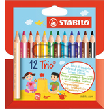 STABILO crayon de couleur triangulaire trio pais, court