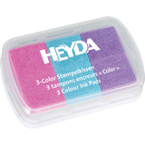 HEYDA tampons encreurs "3-Color", rose / bleu ciel / lilas