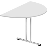 SODEMATUB table pliante Chromeline1, demi-rond, gris
