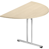 SODEMATUB table pliante Chromeline1, demi-rond, rable