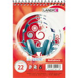 LANDR bloc-notes  spirale, format A6, 40 feuilles,