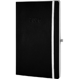 CHRONOPLAN buchkalender "Black & White", 2026, A5, schwarz