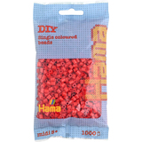 Hama perles  repasser midi, dans un sachet, rouge