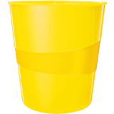 LEITZ corbeille  papier WOW, en plastique, 15 litres, jaune