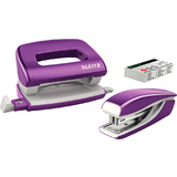 LEITZ kit mini agrafeuse et perforateur Nexxt WOW, violet