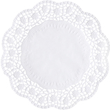 PAPSTAR Napperon, rond, diamtre: 200 mm, blanc