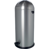 helit poubelle  pdale "the step dome", 52 litres, argent