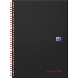 Oxford cahier  spirale Black n' Red, A4, lign, carton