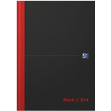 Oxford bloc-notes Black n' red -  reliure, A4, lign