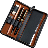 Alassio etui pour 3 stylos, cuir, noir