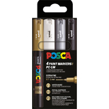 POSCA marqueur  pigment PC1MC, tui de 4, assorti