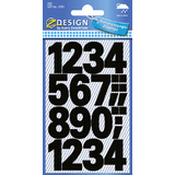 ZDesign home Stickers de chiffres, chiffres 0  9, noir